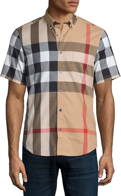 burberry button down short sleeve|Burberry short sleeve shirts.